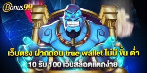 เว็บตรง ฝากถอน true wallet ไม่มี ขั้น ต่ํา 10 รับ 100 เว็บสล็อตแตกง่าย